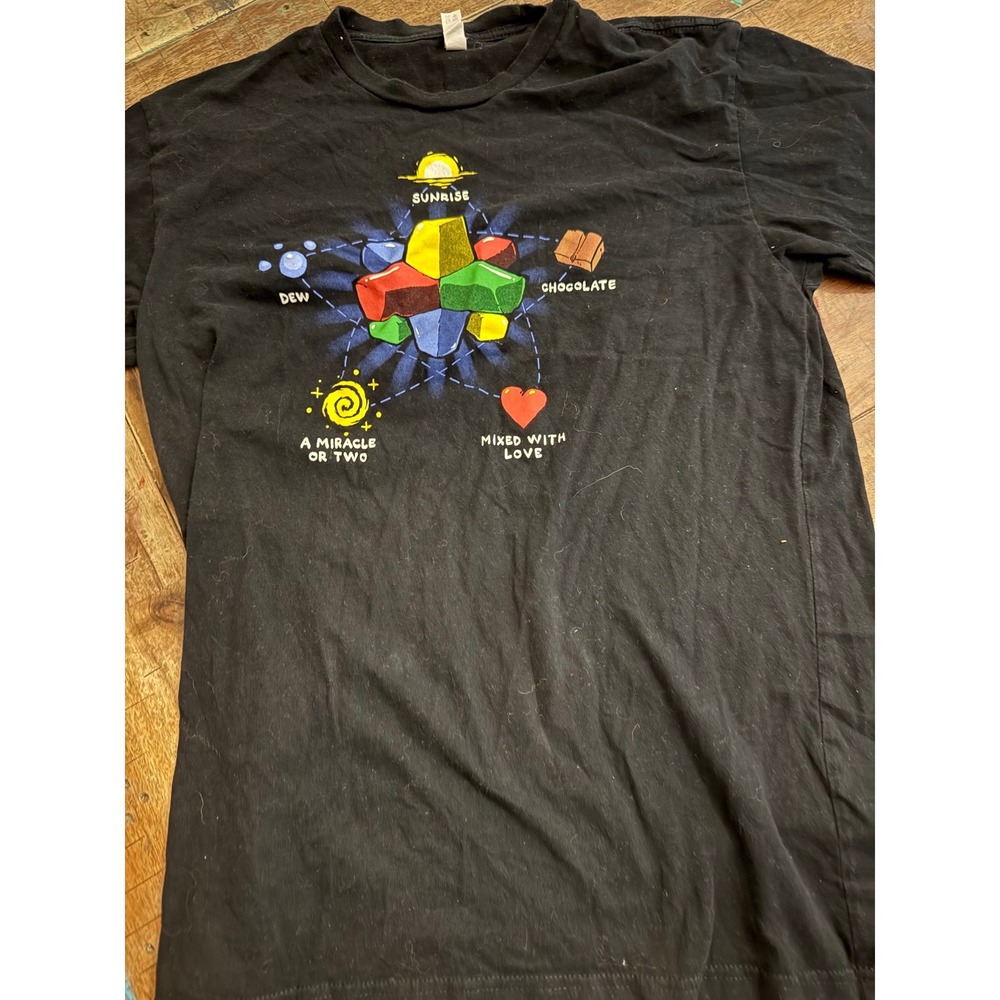 Next Level Apparel Kids Black Mixed With Love Graphic T-Shirt Size L